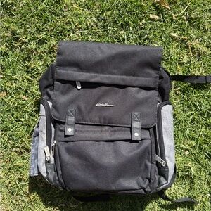Eddie Bauer Black and Gray Men's Backpack